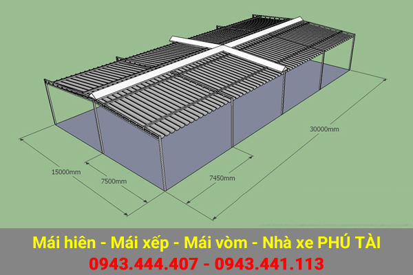 Mái xếp lượn sóng PT65 Mái xếp lượn sóng PT65